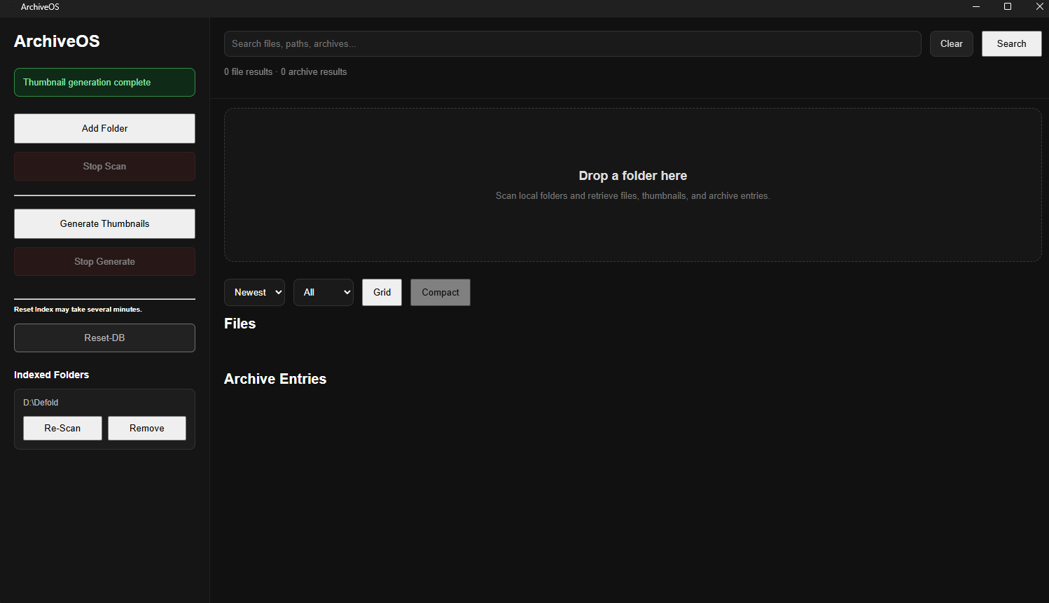 ArchiveOS Screenshot